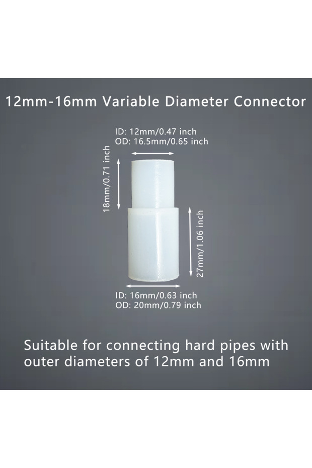 12mm-16mm 5pcs 1pc 5pcs Silicone Flexible Repair Joint Reducing Diameter Hard Tube Connector Pipe Co