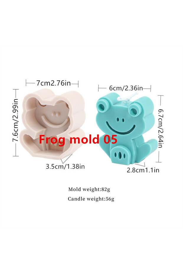 Frog mold 05 Mold Of Various Cute Animal Dinosaur Giraffe Frog Elephant Owl Silicone Molds DIY Soft