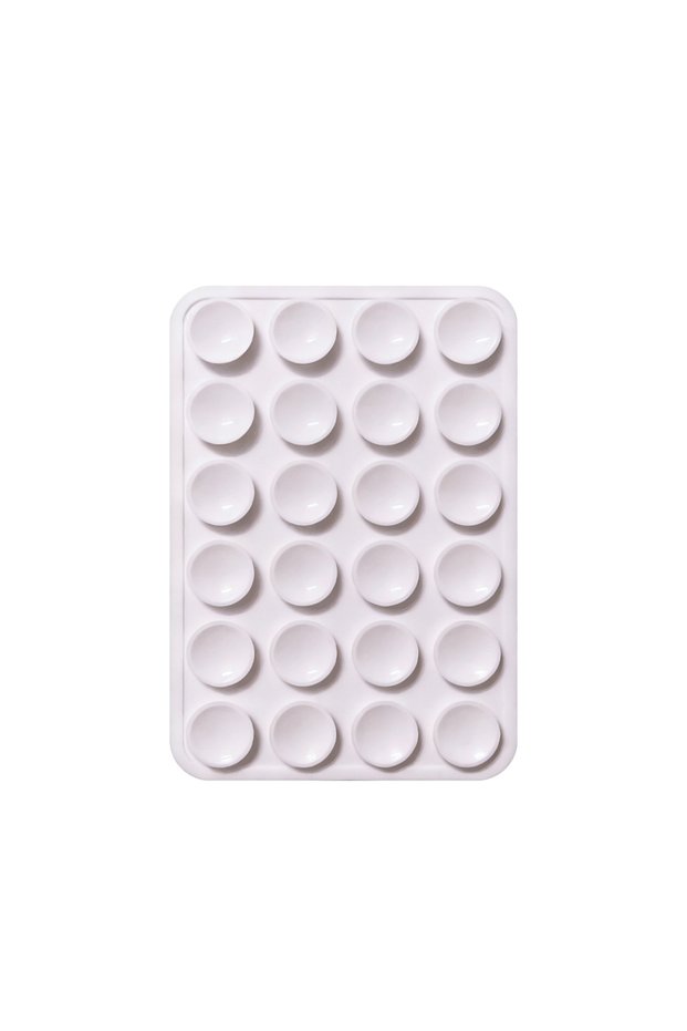 White Double-Sided Suction Cup Phone Mount, Silicone Suction Phone Case Adhesive Sticky Phone Grip H