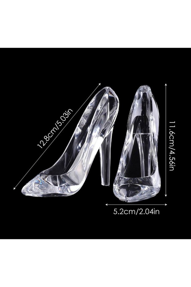 A 1pc 1pc Cinderellas Crystal Shoes Kids Birthday Gift Home Decor High-Heeled Shoes Figurines Weddin
