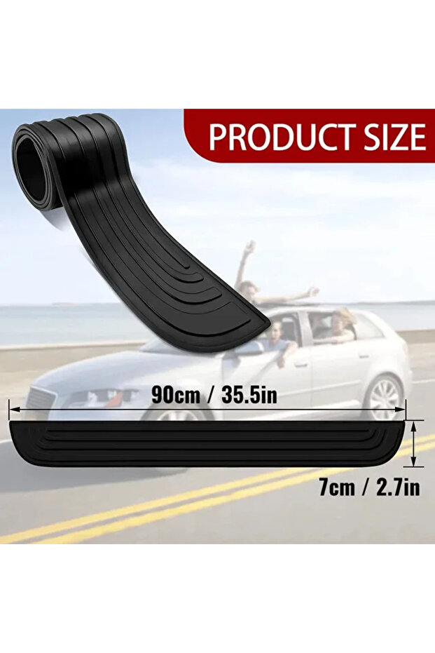 90cm Anti-scratch Car Trunk Door Sill Plate Protector Universal Rear Bumper Guard Rubber Mouldings P