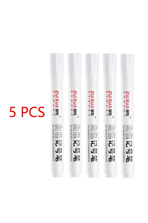 5 pieces 1-10 Pcs White Marker Pens 2.0mm Oily Waterproof White Gel Pen DIY Graffiti Sketching Marke