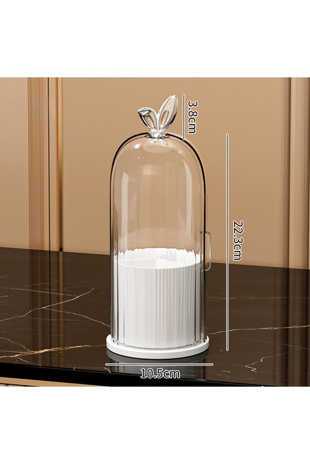 White 360° Rotating Makeup Brush Holder Cosmetic, Lipstick, Eyebrow Pencil, Eye Shadow Organizer wit