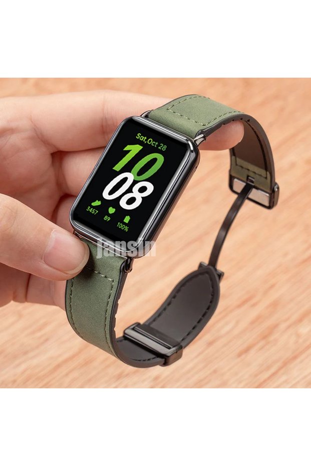 Galaxy Fit 3 BK Green For Samsung Galaxy Fit 3 Bracelet Vintage Watchband Correa For Galaxy Fit 3 Ma