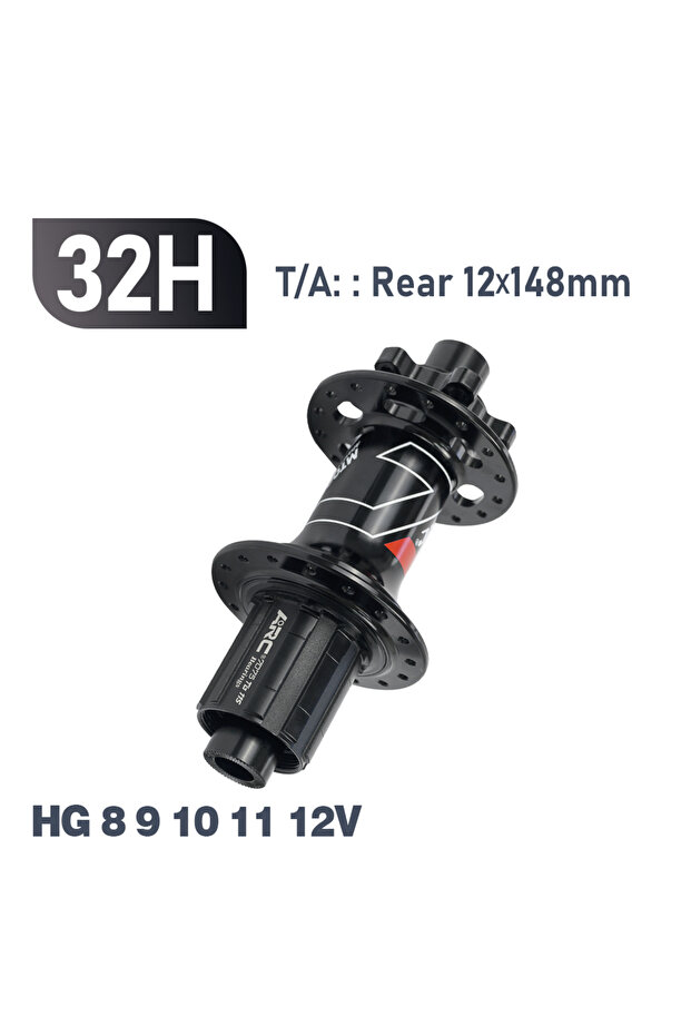 12x148 HG Rear ARC MT009 BOOST NBK K7 Rear Hub MTB Mountain Bike Hub 32 Hole HG MS XD Freehub 12x148