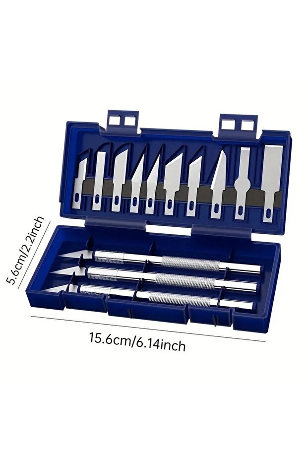 1pc Kit de 13 herramientas de metal para tallar y cortar papel, antideslizante de precisión