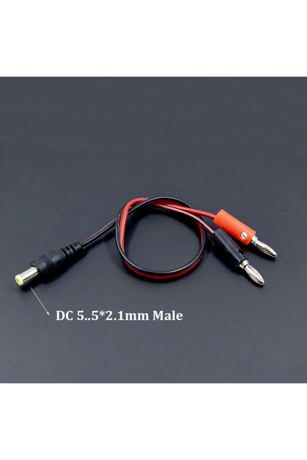 DC male 1PC DC Plug To Banana Plug Wire 4mm Power Test Wire DC5.5-2.1 To Banana Plug DC Male DC Fema