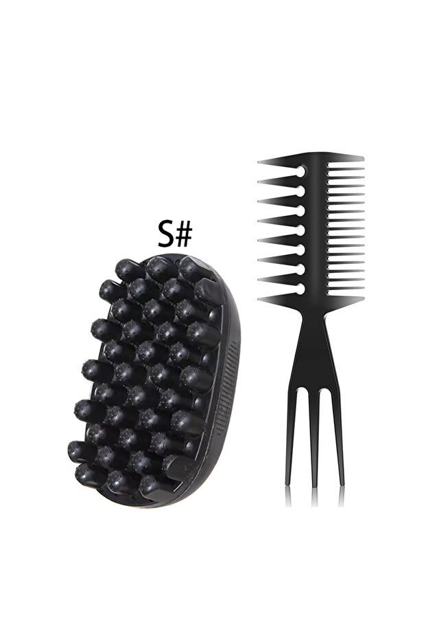 2pcs Set2 2/3pcs Hair Brush Kit Afro Twist Hair Sponge Mesh Comb Double Sided Hair Pick Comb Men Dre