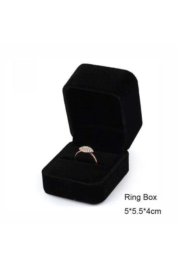 Ring Box Black Velvet Full Range Jewelry Box Ring Earrings Storage Bracelet Box Pendant Necklace Jew