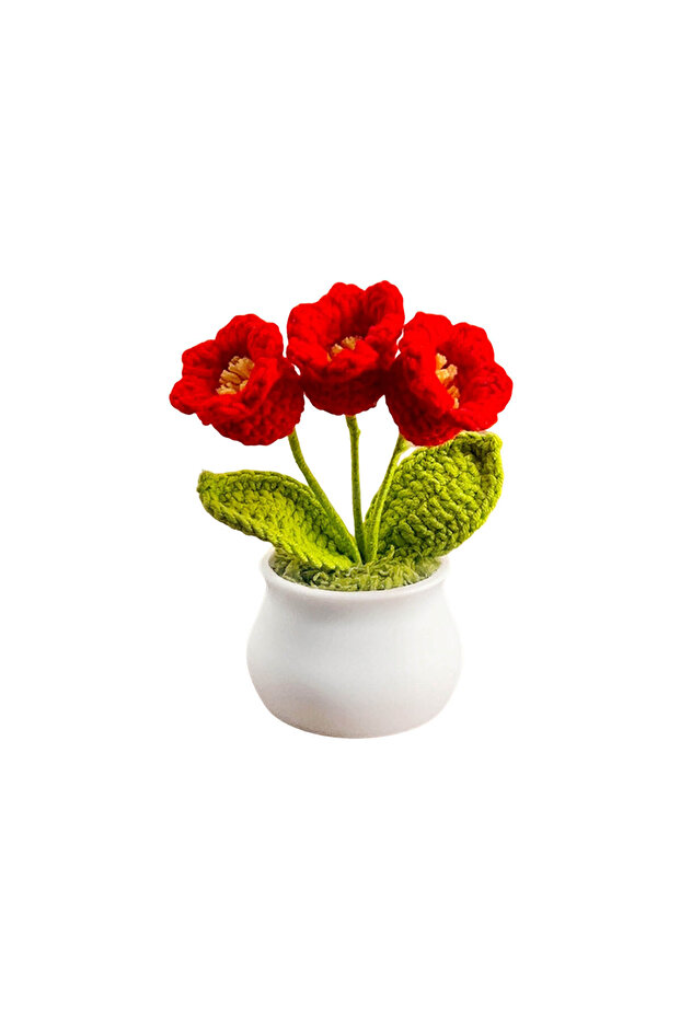 Style 7 Handmade Crochet Sunflower Bouquet Car Interior Decor Knitting Potted Flower Creative Craft