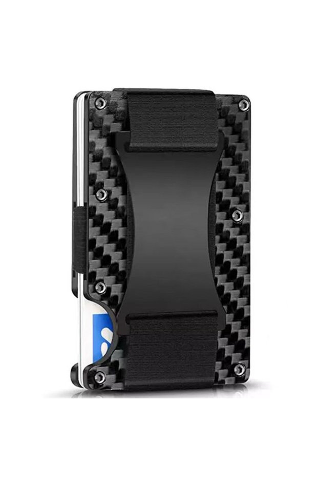 Carbon Strap Carbon Fiber Minimalist Slim Wallet Carteira for Men Cartera Tarjetero Hombre RFID Cash