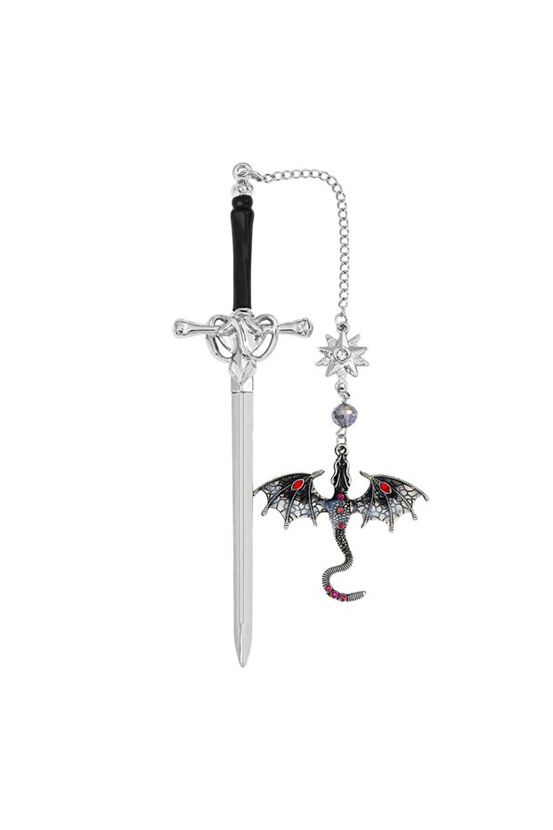 dragon bookmark Fantasy Metal Dragon Sword Bookmarks Reading Accessories for Dragon Fans Fantasy Gif