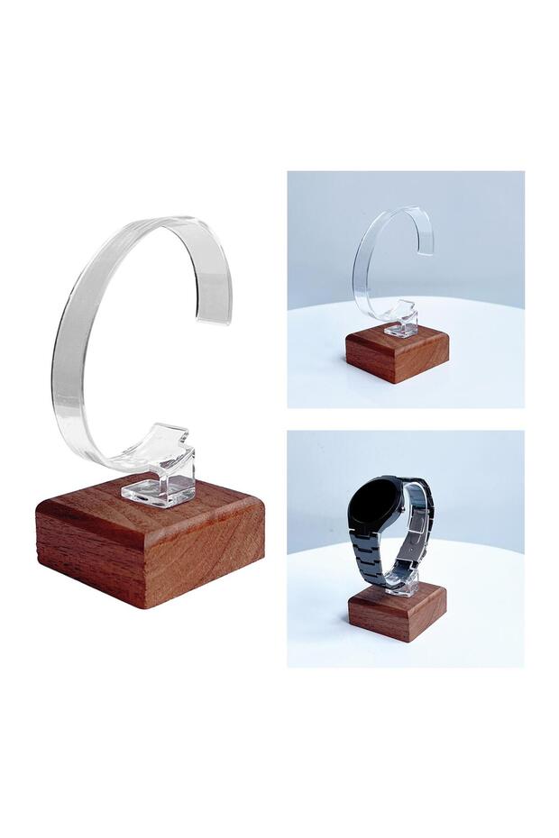 Clear C Shape Holder Multifunctional Watch Display Stand Tool Storage for Counter Sale Show Shop Bla