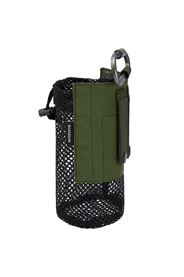 Gr with Molle Straps Bassdash Water Bottle Pouch with Molle Straps Belt Clip Carabiner Foldable Mesh