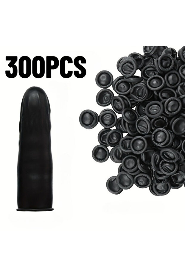 Black-300PCS 100/200/300PCS Disposable Black Finger Cots Daily Cleaning Finger Cots Home Hygiene DIY