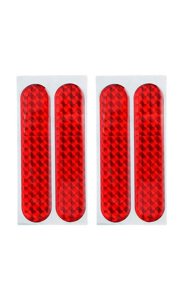 4pcs 4pcs Car Reflective Sticker Car Door Stickers Decal Warning Reflective Tape Strips Red Safety M