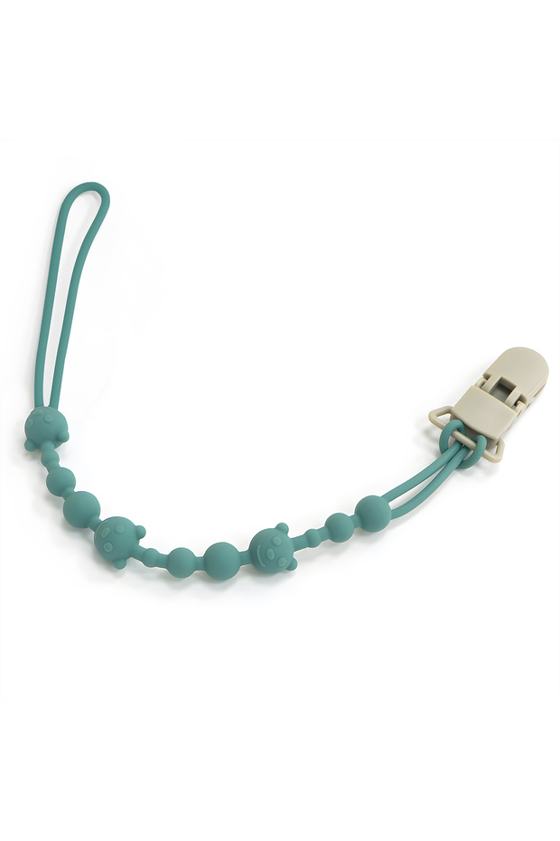XX-green Soothing Pacifier Anti-chain Baby Stroller Teether Anti-loss Chain Baby Silicone Pacifier C