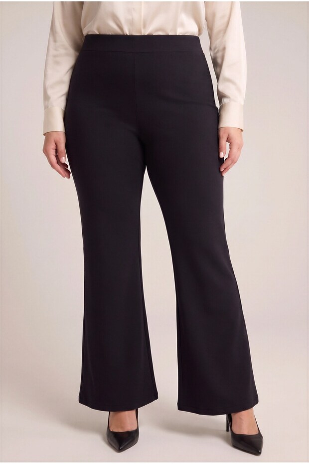 Spanish Leg Large Size Black Steel Knitted Leggings