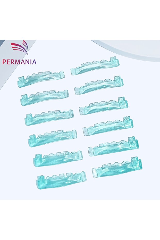Green PERMANIA 6 Pairs Silicone Eyelash Perm Rod Lash Lift Pads with 'C' Curl Super Soft Extreme Eye