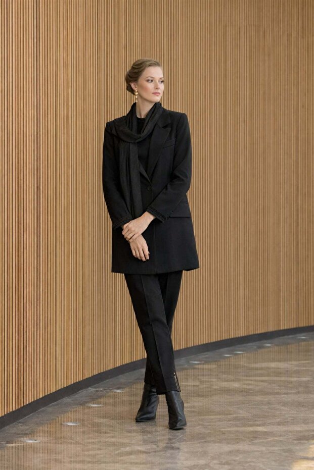 Black Tailored Power Suit