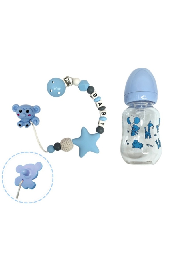 Set B-Blue 1 Set of Lovely Reborn Doll Accessories Pacifier&Feeding Bottles Reborn Baby Doll Supplie
