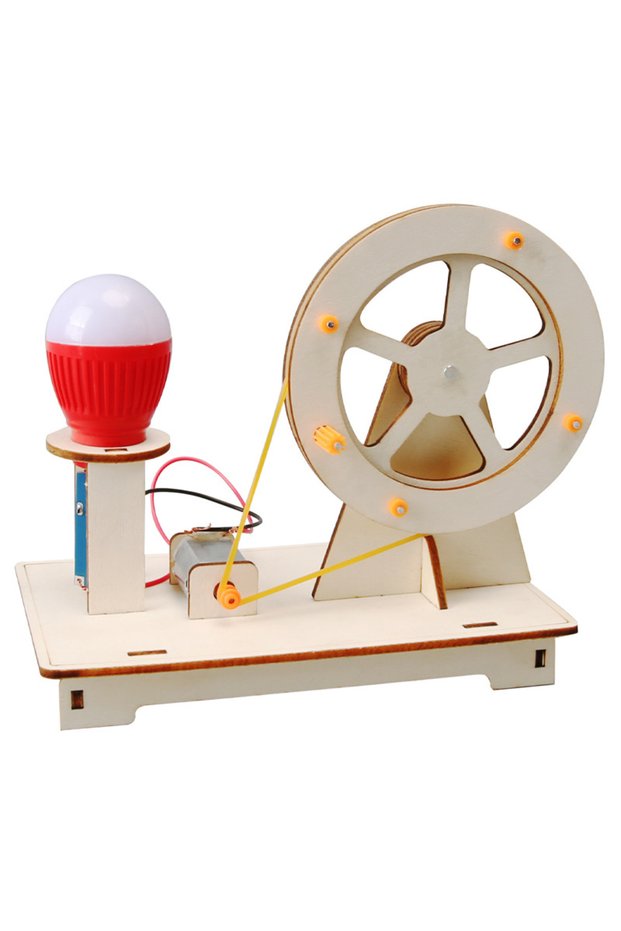 1Pcs Student Science Experiment DIY Kit Hand Cranked Generator Toys Creative Technology Crafts Physi
