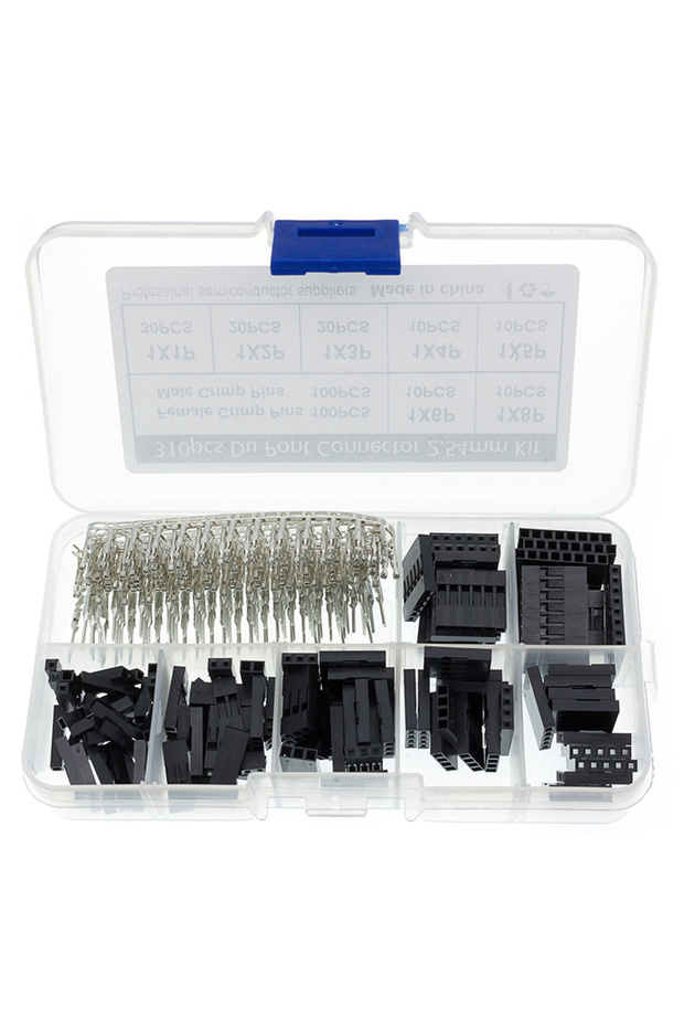 310Pcs/set 2.54mm Male+Female Dupont Wire Jumper Line Cable 1/2/3/4/5/6/8 Pin Header Connector Housi