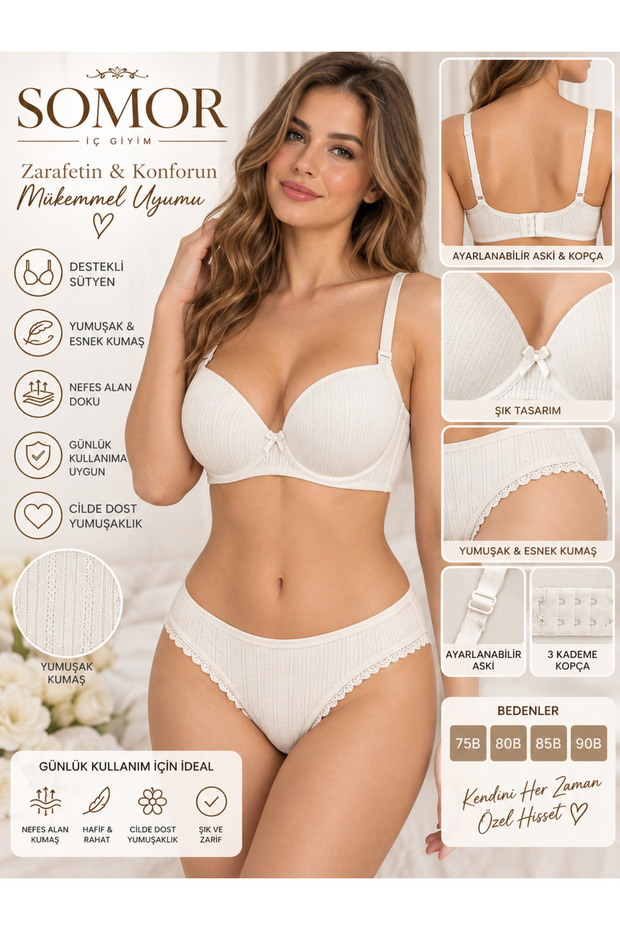 Salmon bra set