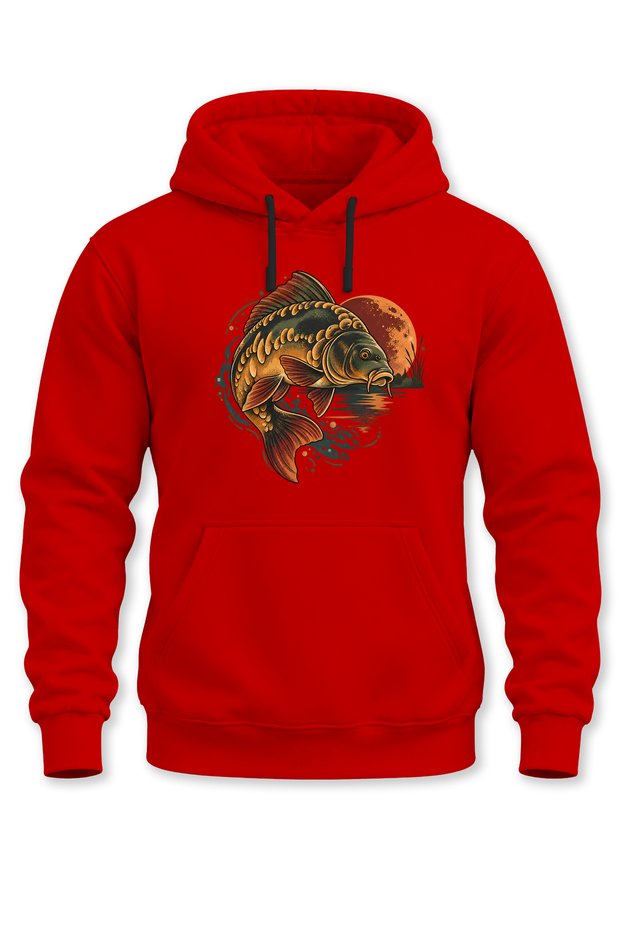 Carp Fish Printed Unisex Hooded Sweatshirt – Fisherman Fishing Outdoor Hoodie