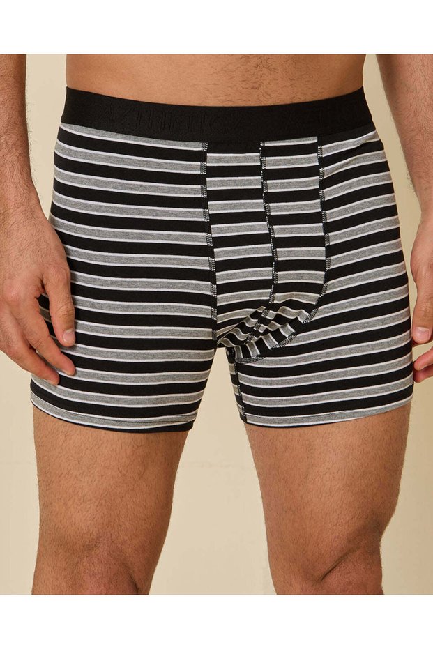Men Assorted Plain And Striped Hipster Briefs (2 Piece)