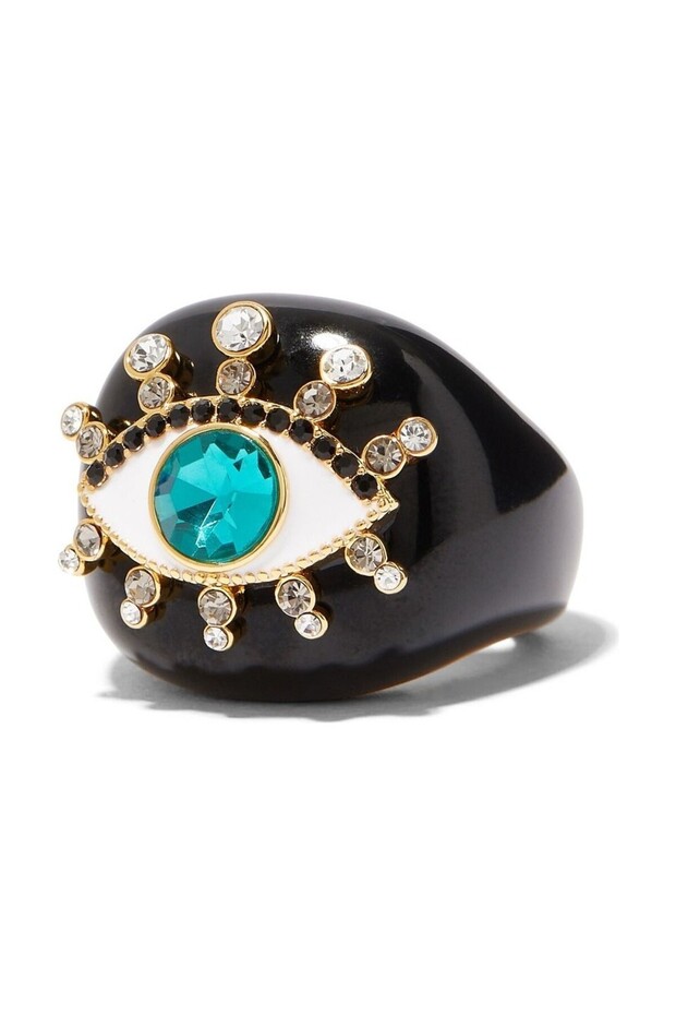 Evil Eye Cocktail Ring, Evil Eye Ring with Crystal