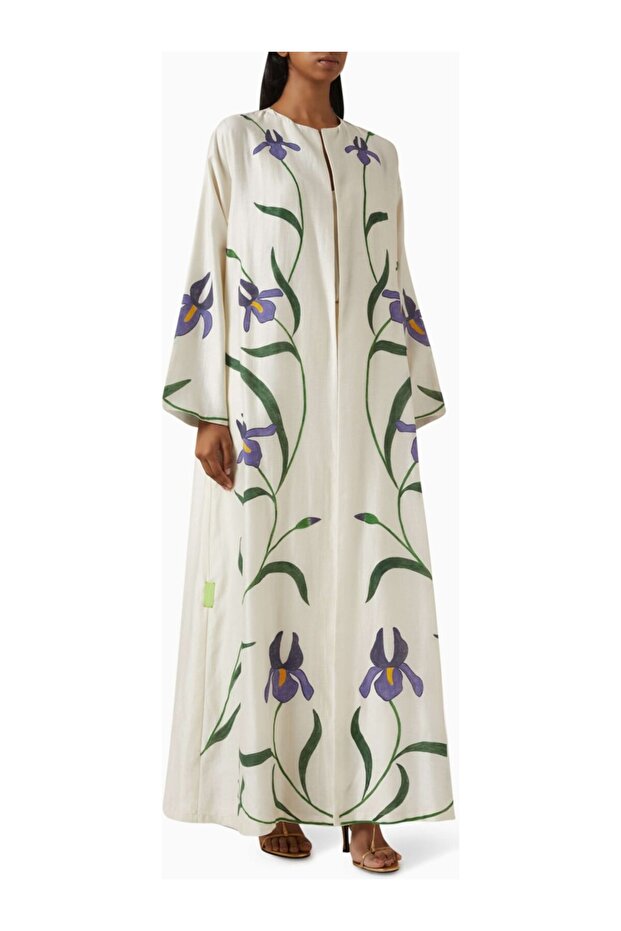 Luxuriously Designed Floral Patterned Abaya Stylish and Comfortable Daily or Evening Wear