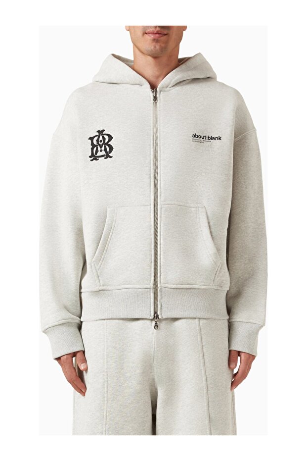 Dual Logo Zip Hoodie Heavyweight Loopback Men's Hoodie