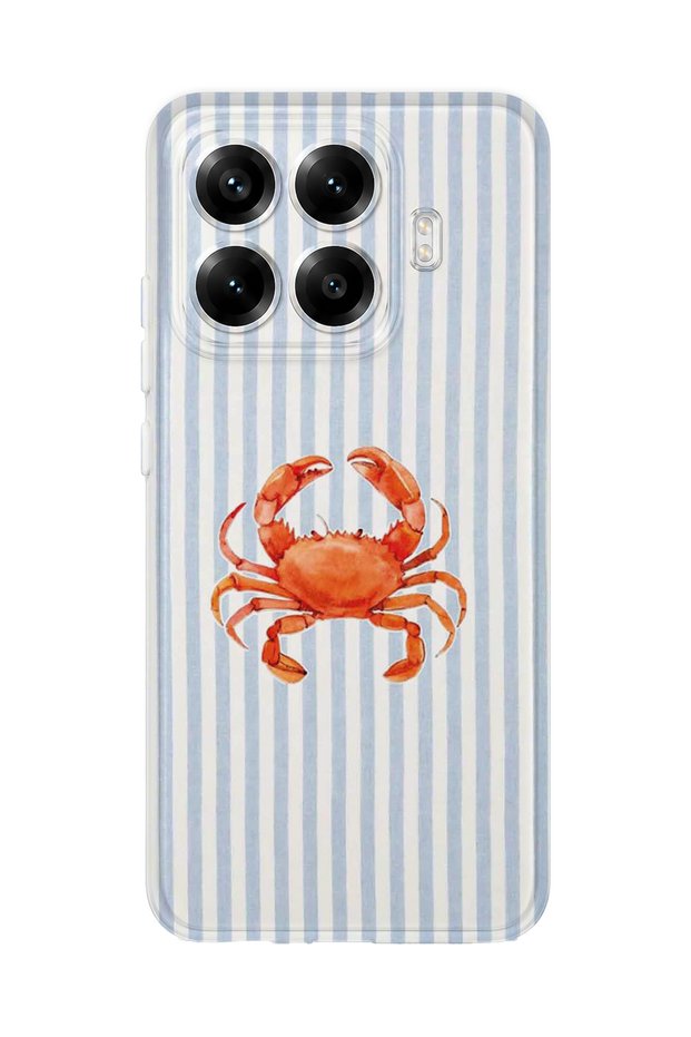 Xiaomi 17t Pro Compatible Crab Pattern Transparent Phone Case