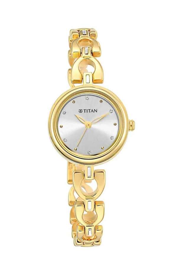 Lagan Silver Dial Analog Metal Strap Watch for Women