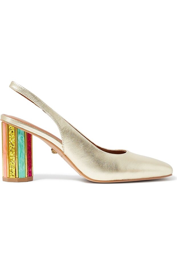 Perspex Heeled Transparent Slingback Shoes 90