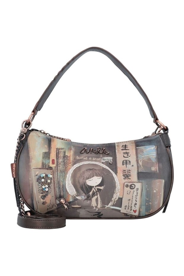 Shoen Brown Shoulder Bag Stylish Pattern, Functional Design