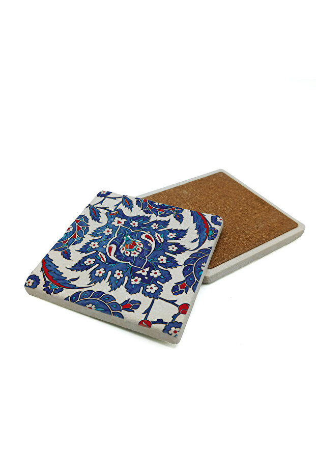 Rüstem Paşa Mosque Tile Pattern Printed Natural Stone Coaster