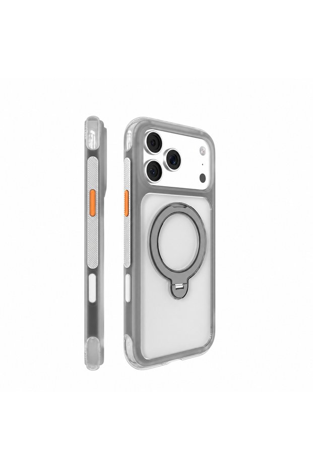 iPhone 18 Pro Case M-Safe Feature Stand Airbag Design Air Shield Series Cover Gray