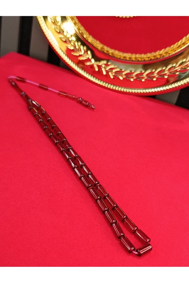 Imported Powdered Amber Beads Cut and Sized Red
