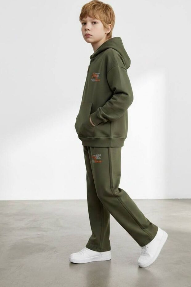Boys' Stay Strong Half-Zip Hooded Tracksuit Set