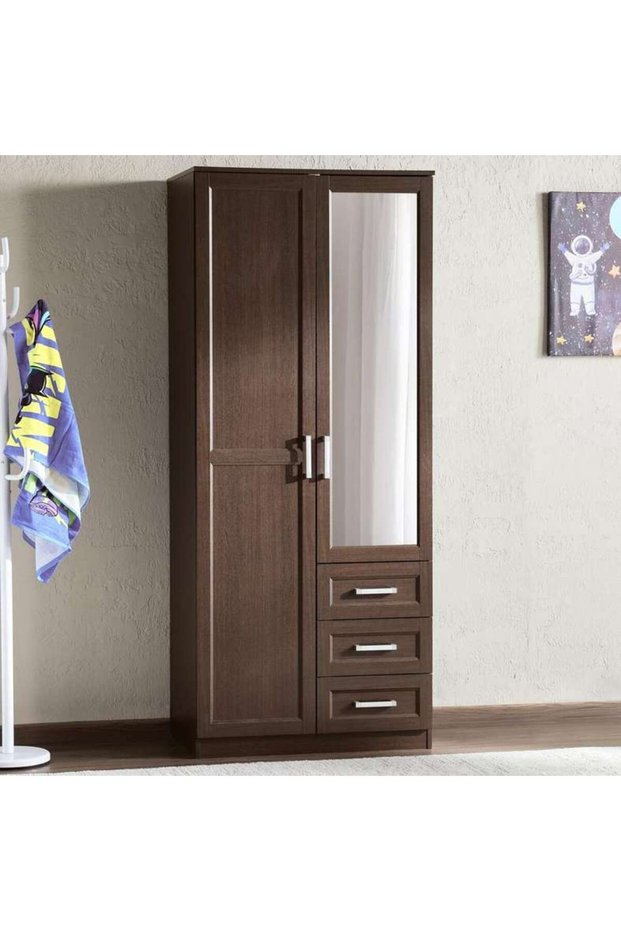 Malmo 2 Door Wardrobe Brown