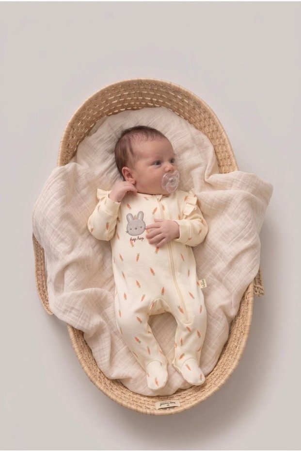 Baby Rabbit, Lamb and Chick 3-Piece Romper Set Assorted Patterned 0-3 Months Romper Set Newborn Hospital Release