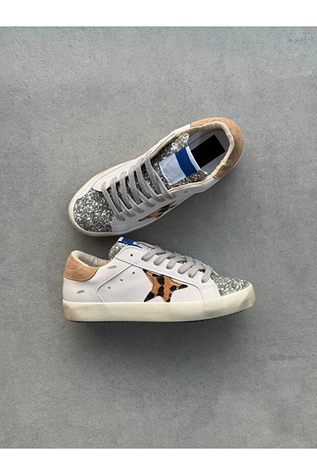 Leopard Glitter Detail Sneaker