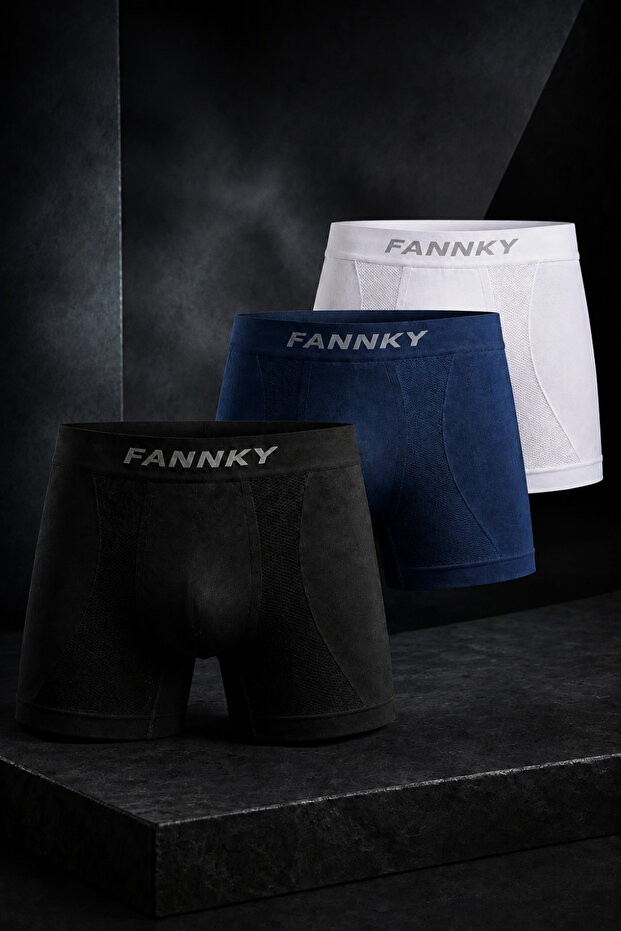 Men's Comfortable Flexible Seamless 3-Piece Boxers
