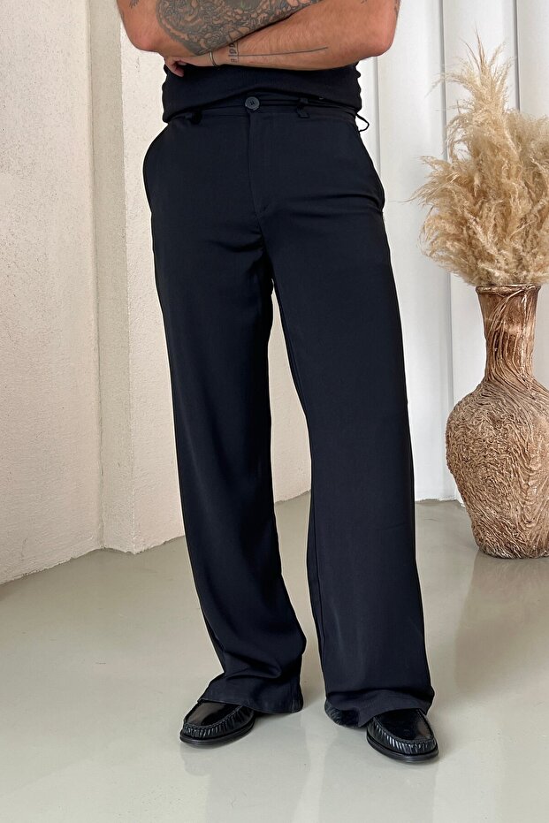Flare Espan Basic Pants Black