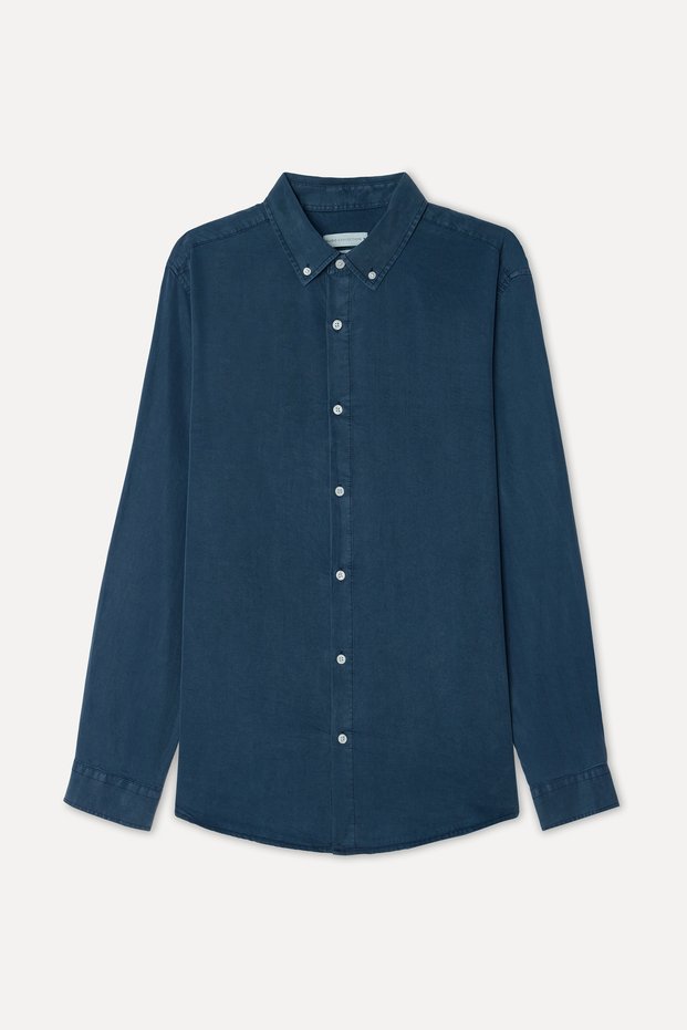 Men's Indigo Lyocell Regular Fit Long Sleeve Shirt