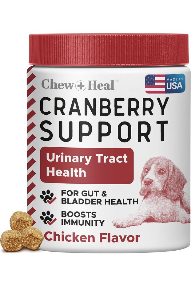Dog UTI Treatment Cranberry Supplement for Dogs, 120 Soft Chews | Natural Urinary Tract Infection Support and Healthy Bladder Control – Made with Echinacea and Vitamin C