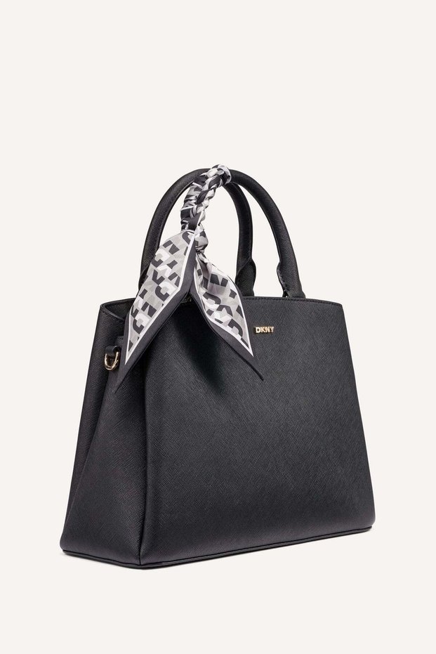 PAIGE MEDIUM SATCHEL W/-BGD - BLK/GOLD-N/S