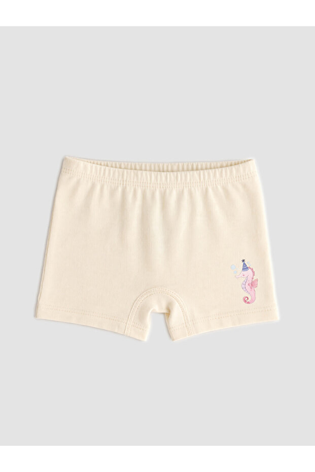 Rmz Gi̇yi̇m Farkiyla Printed Girls' Boxer Shorts